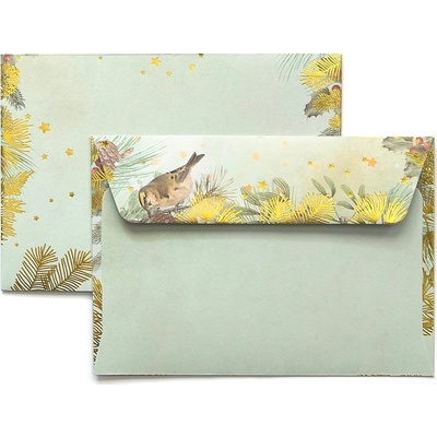 Galeria Papieru obálky C6 Zlaté Vánoce 120g, 10ks