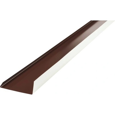 Precit Záveterná lišta základná pre plechovú krytinu 1000 x 100 mm čokoládová hnedá