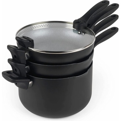 Russell Hobbs RH01840EU7 Stohovatelná sada kovových mramorových pánví 4ks