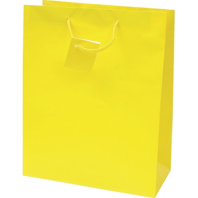 EUROCOM Подаръчна торбичка Mat Big, 26x32.4x12.7cm, жълта (25411-А-ЖЪЛТ)