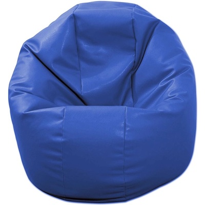 PUFRELAX Пуф, за деца, Relaxo - Blue, Еко кожа, Пълнеж от Полистиролни перли, 210л (PUF-G-R-ML-BLU-k)