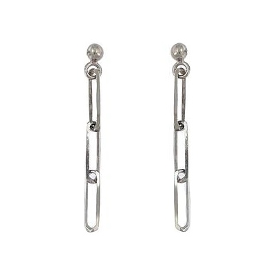 Infinitysilver stříbrné náušnice long anchor SE193633