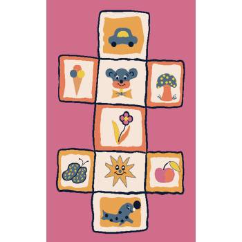 КИЛИМ play 120х170см РОЗОВО ДАМА (П1409-02ФКР-61)