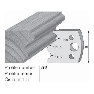 IGM profil 052 - pár nožů 40x4mm SP