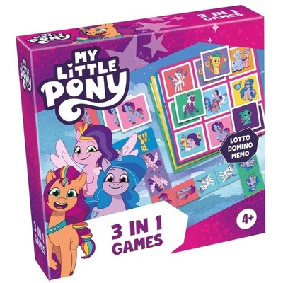 TACTIC Peppa Pig My Little Pony 3 in 1 Lotto, Domino, Memo 15 мин Настолна игра Многожанрови (6416739604817) (6416739604817)
