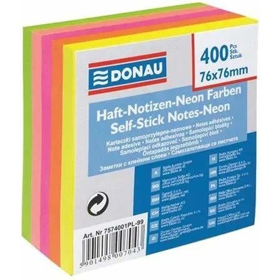 Blok samolepiaci 76x76 Neon kocka