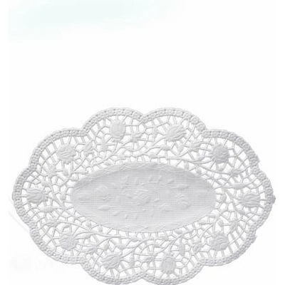 Wimex Dekoračná krajka (PAP) oválna biela 18 x 13 cm 500 ks