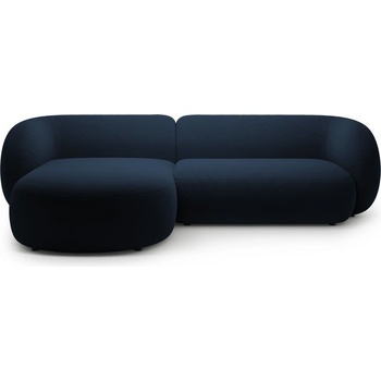 Micadoni Син кадифен ъглов диван (ляв ъгъл) Kate - Micadoni (MIC_LC_44_F1_KATE2)