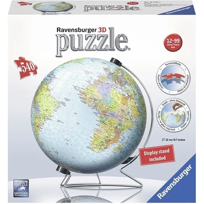 Ravensburger 3D Пъзел Ravensburger Глобус - 540 елемента - 7012436