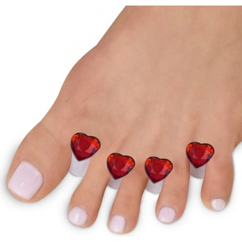 Nona Silikonový separátor oddělovač prstů na pedikúru s diamantovými srdci