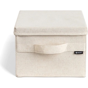 Bigso Бежова текстилна кутия за съхранение с капак 27x36x19 cm Soft Storage Small - Bigso (6958S0801-99)
