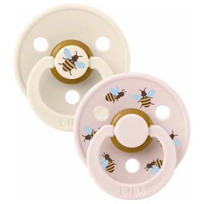 Bibs Studio Colour Bumblebee cumlíky z prírodného kaučuku 2ks Ivory Mix
