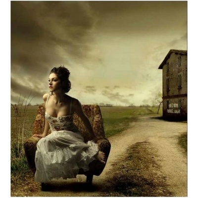 DIMEX ART Флизелинов фототапет момиче на стол 225 x 250 см