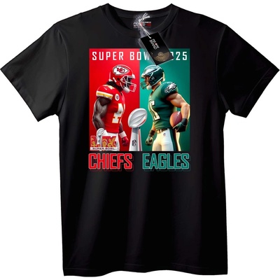 NOONEBRAND Тениска Super Bowl 25 Chiefs срещу Eagles - L, White