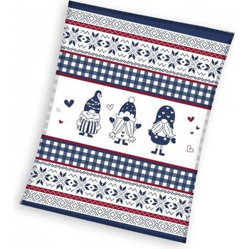 Carbotex Supersoft vianočná flísová deka FLANELA Coral