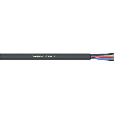 Lapp 1600611/1 pripojovací kábel/vodič H07RN8-F 4 x 4 mm² + 4 x 4 mm² čierna 1m