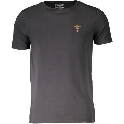 Aeronautica Militare Vysoce kvalitní pánské tričko s krátkým rukávem SCOTI001J508 Black