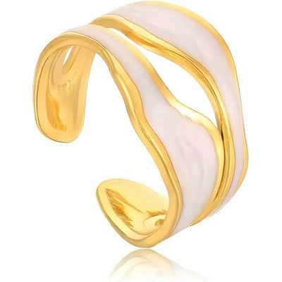 Elanis Jewel Pozlacený prsten Aida Gold z chirurgické oceli EJ00767