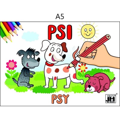 Psi Omalovánka A5