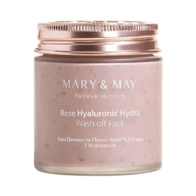 MARY & MAY Rose Hyaluronic Hydra Wash Off pack ílová pleťová maska 125 g