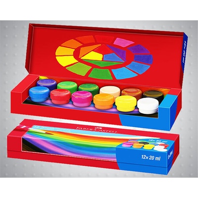 Faber-Castell Темперни бои faber castell 12 цвята, 20 мл