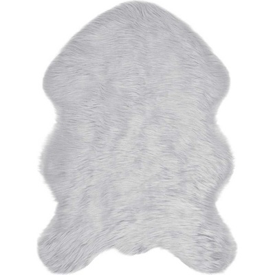 vidaXL Изкуствен овчи килим Tafalla Сив 60 x 90 cm Полиестер (42021541)