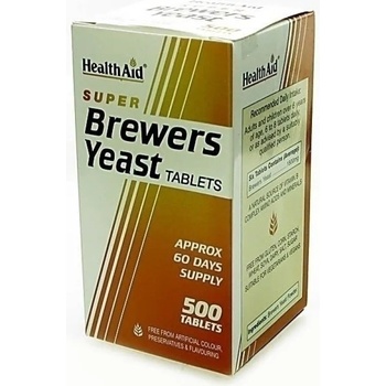 HEALTHAID Хранителна добавка Супер бирена мая, Health Aid Brewers Yeast 500 Tabs