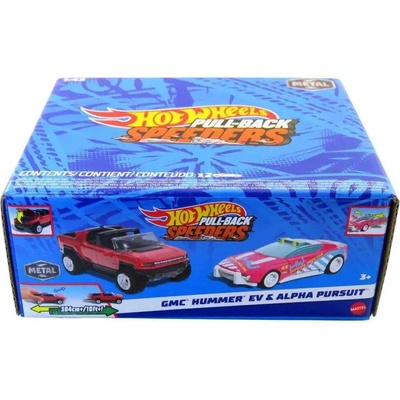 Mattel Hot Wheels PullBack Speeders Gmc Hummer Ev a Alpha Pursuit