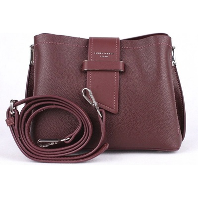 David Jones dámská malá tříoddílová crossbody kabelka 6118-1 tmavěčervená