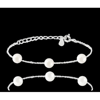 Minet stříbrný s přírodními perlami JMAS7029SB16