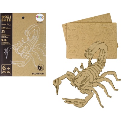 mamido Drevené 3D Puzzle Škorpión 35 ks