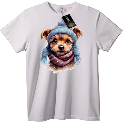 NOONEBRAND Тениска Сладко куче зимна шапка - 2XL, Black