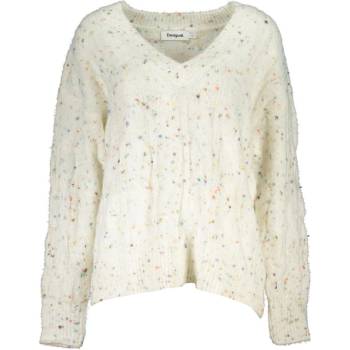 Desigual Дамски пуловер desigual, Цвят Бял (23wwjf84_bi1001)
