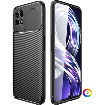 Image 1 of OPPO Realme 8i Удароустойчив Carbon Fiber Калъф и Протектор