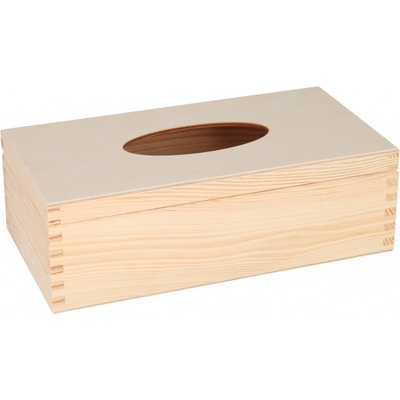 ČistéDřevo Drevená krabička na vreckovky s pántami