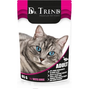 Dr. TREND Dr trend Мокра храна /пауч/ за възрастни котки, с патица