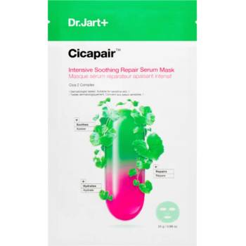 Dr. Jart+ Cicapair Intensive Soothing Repair Serum Mask платнена маска за лице с хидратиращ и успокояващ ефект 25 гр