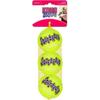 KONG air squeaker tennis balls small - играчка за куче от гума, тенис топка, с пищялка - 3 бр - САЩ - ast3e