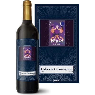 Sablio Blíženci Cabernet Sauvignon Červené víno 12 % 0,75 l (holá fľaša)