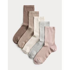 Marks & Spencer Супер меки чорапи до глезена, 5 бр Marks & Spencer розов Marks & Spencer | Rozov | ЖЕНИ | 3-5