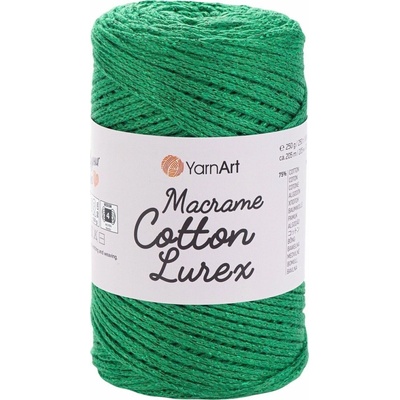 Yarn Art Macrame Cotton Lurex 728 zelená