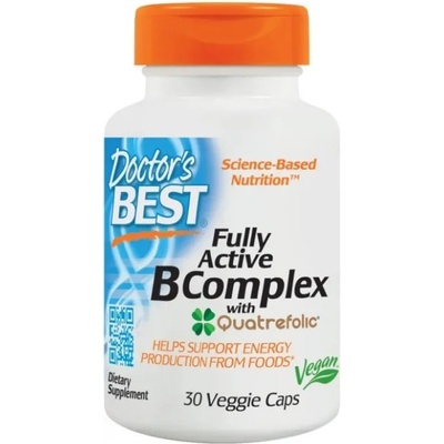 Doctor's Best Fully Active B Complex, 30 капсули, Doctor's Best