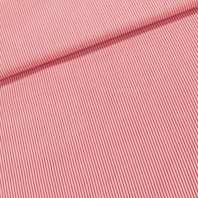 Bavlněné plátno Jolana JO002/01 bílý proužek a červený 2mm, š.150cm (látka v metráži)