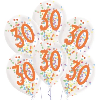 Amscan Латексови балони с конфети, 30 бр
