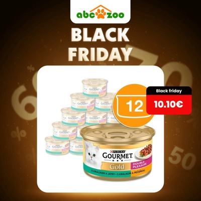 Gourmet Gold grilované a dusené kúsky mäsa s králikom a pečeňou 12 x 85 g