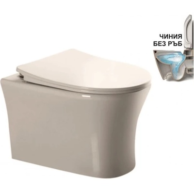 Inter Ceramic КОНЗОЛНА Т. ЧИНИЯ icc3635w И СЕДАЛКА slim ЗАБ. ПАДАНЕ (icc3635w)