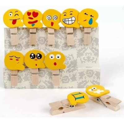 Kolíčky dekorační Shapes 04 smajlík