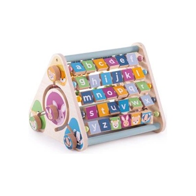 Bigjigs Toys - Дървено образователно сметало с букви, цифри и животни (33028_1)