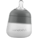 Nanobebe Силиконова бутилка Nanobebe - Flexy, 150 ml, сива (31012) - baby