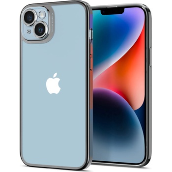Image 1 of Spigen Гръб Spigen Optik Crystal за iPhone 14 Plus - Порзрачен с сребриста рамка